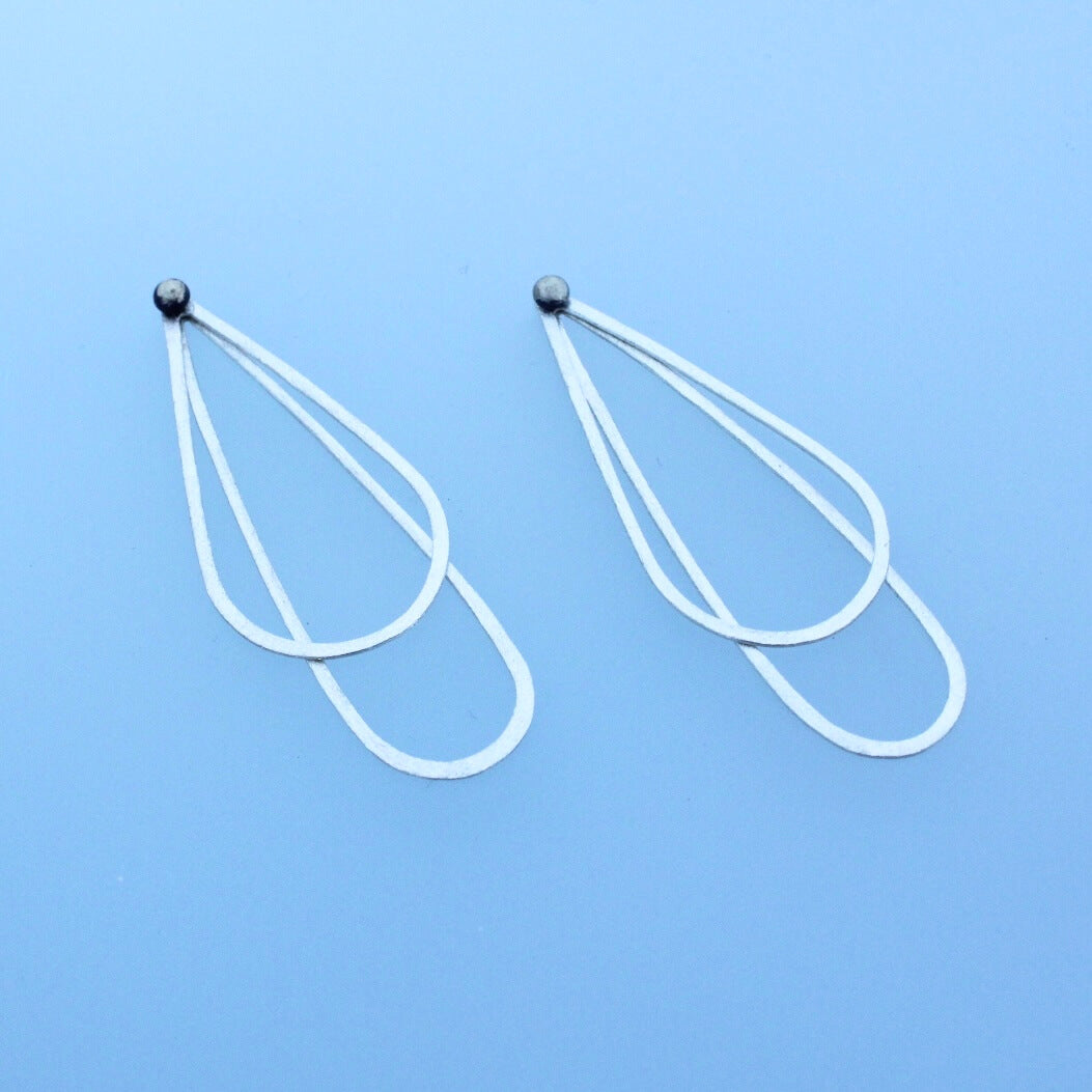 Convertible Mixed Metal Teardrop Earrings - London 3-in-1