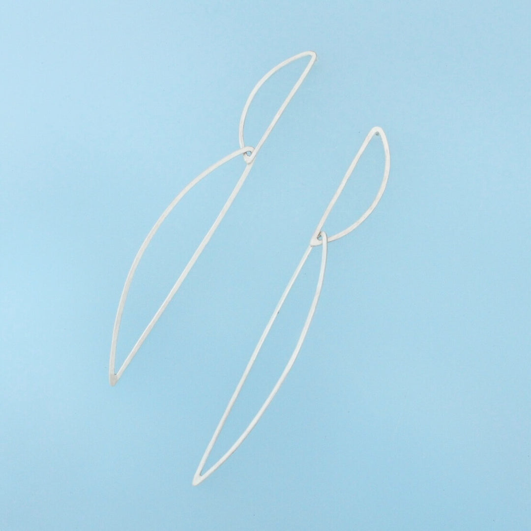 Long Silver Dangles - Fiji
