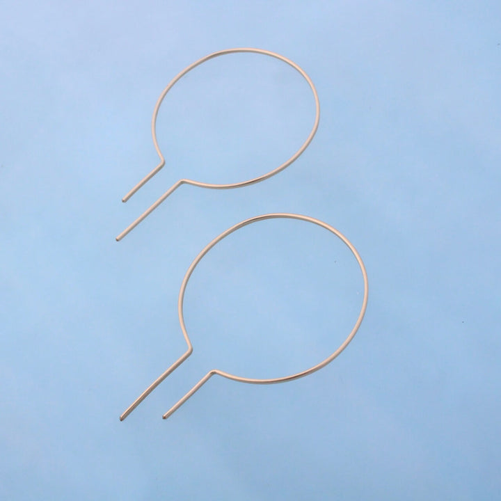 modern gold hoops, contemporary gold hoops, 14k threaded hoops